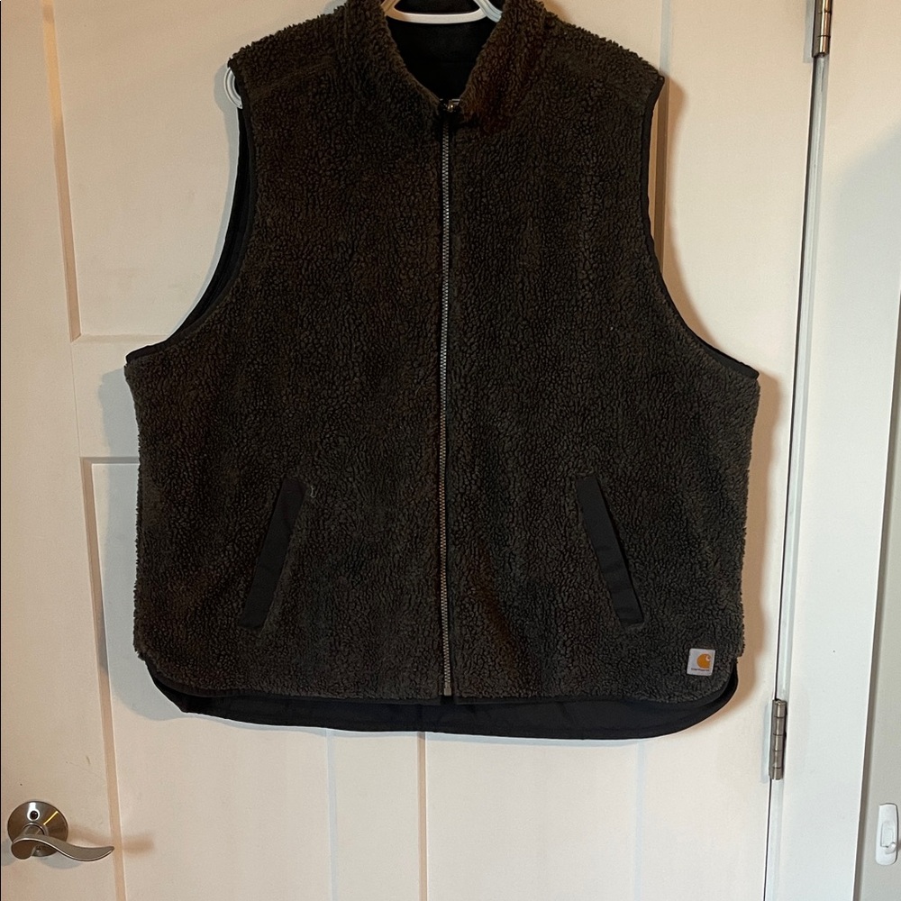 Carhartt Men's Sherpa Lined Reversible Vest - Black XXL 103907